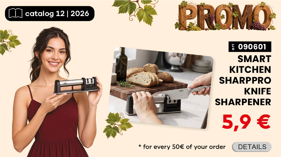 Get the Smart Kitchen SharpPro Knife Sharpener for just 5,9€ for every 50€ of your order